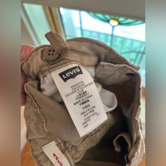 Levi’s 511 Slim Distressed Khaki Pant | Boys Size 5 REG | Adjustable Waist - Picture 8 of 8